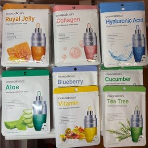 Orange Roses Vital Ampoule Sheet Mask Set
